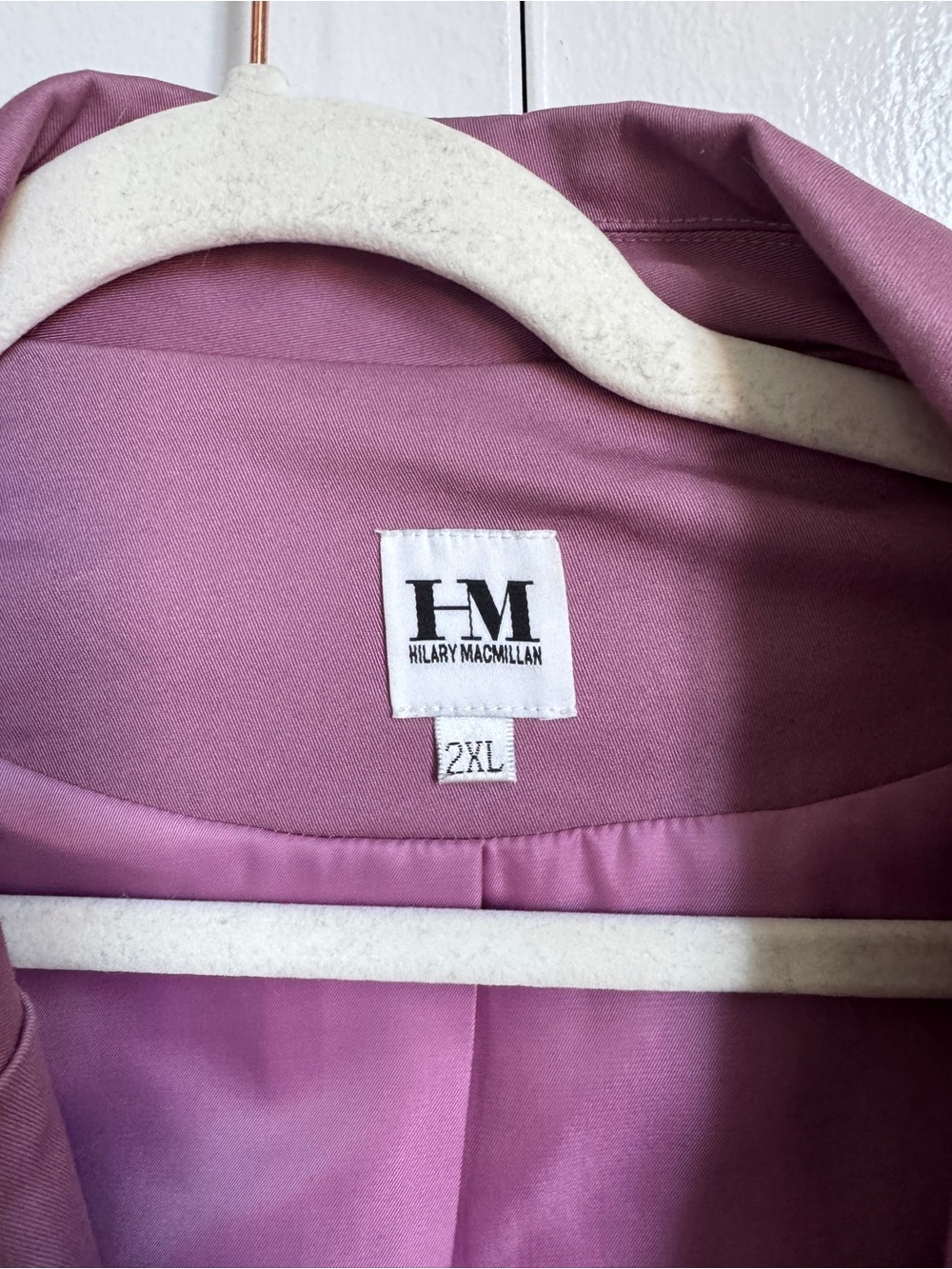 Womens Dusty Rose Double-Breasted Trench Coat - Picture 7 of 9